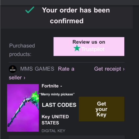 Fortnite Merry Minty Pickaxe Digital Key read Description - Picture 1 of 1